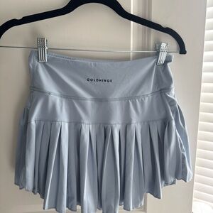 Women's Light Blue Pleated Skirt goldhinge